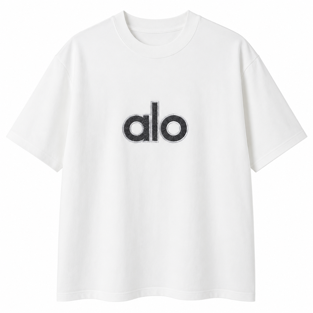 T-shirt Logo Brodé - Blanc