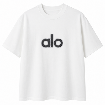 T-shirt Logo Brodé - Blanc
